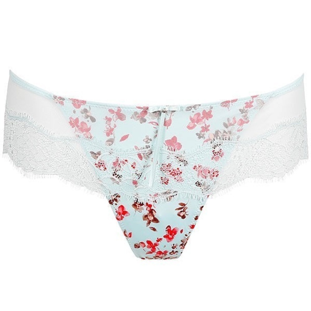 NWT Marie Jo Eleanor Hotpant Hipster Eyelet Lace Panty Small Green Floral